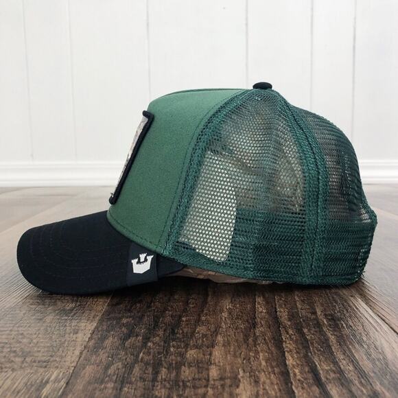 Goorin Bros OG Tortoise Trucker Hat Snap Back Mens One Size Green Black Turtle - Picture 4 of 11